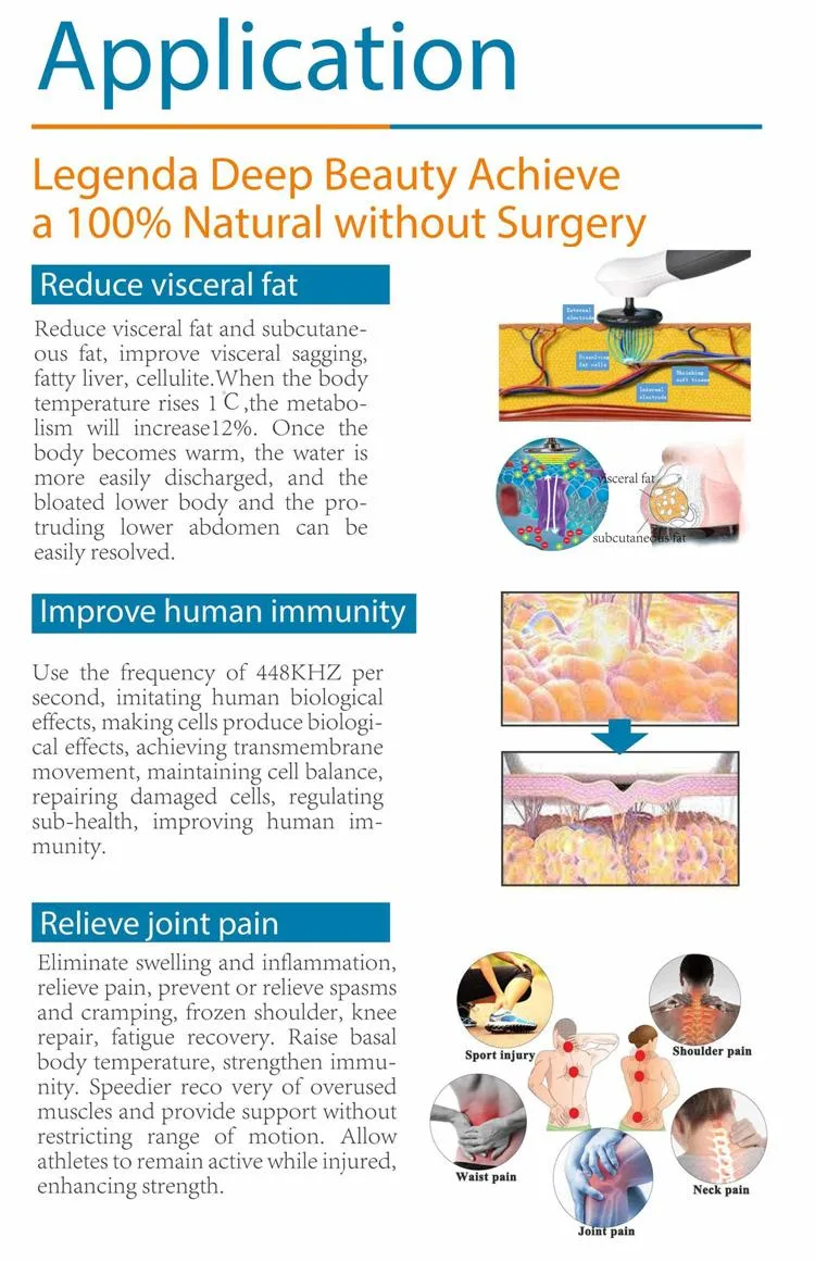 ADSS 448kHz RF Visceral Fat Removal Joint Pain Body Immunity